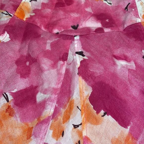 Allison Taylor Floral Linen Skirt Ladies size 10 - Picture 2 of 6
